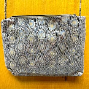 Elegant Snake Print Clutch